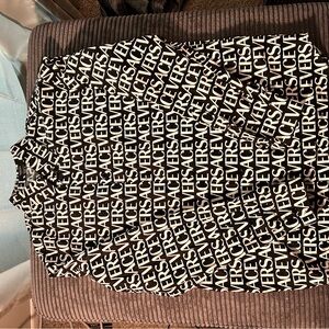 Versace Black and White Casual Shorts Set